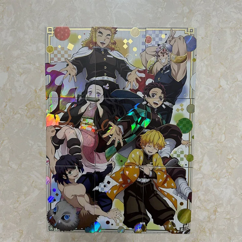 Anime Demon Slayer Puzzles Cards Kochou Shinobu Agatsuma Zenitsu Collection Cards Christmas Birthday Gifts Children's Toys