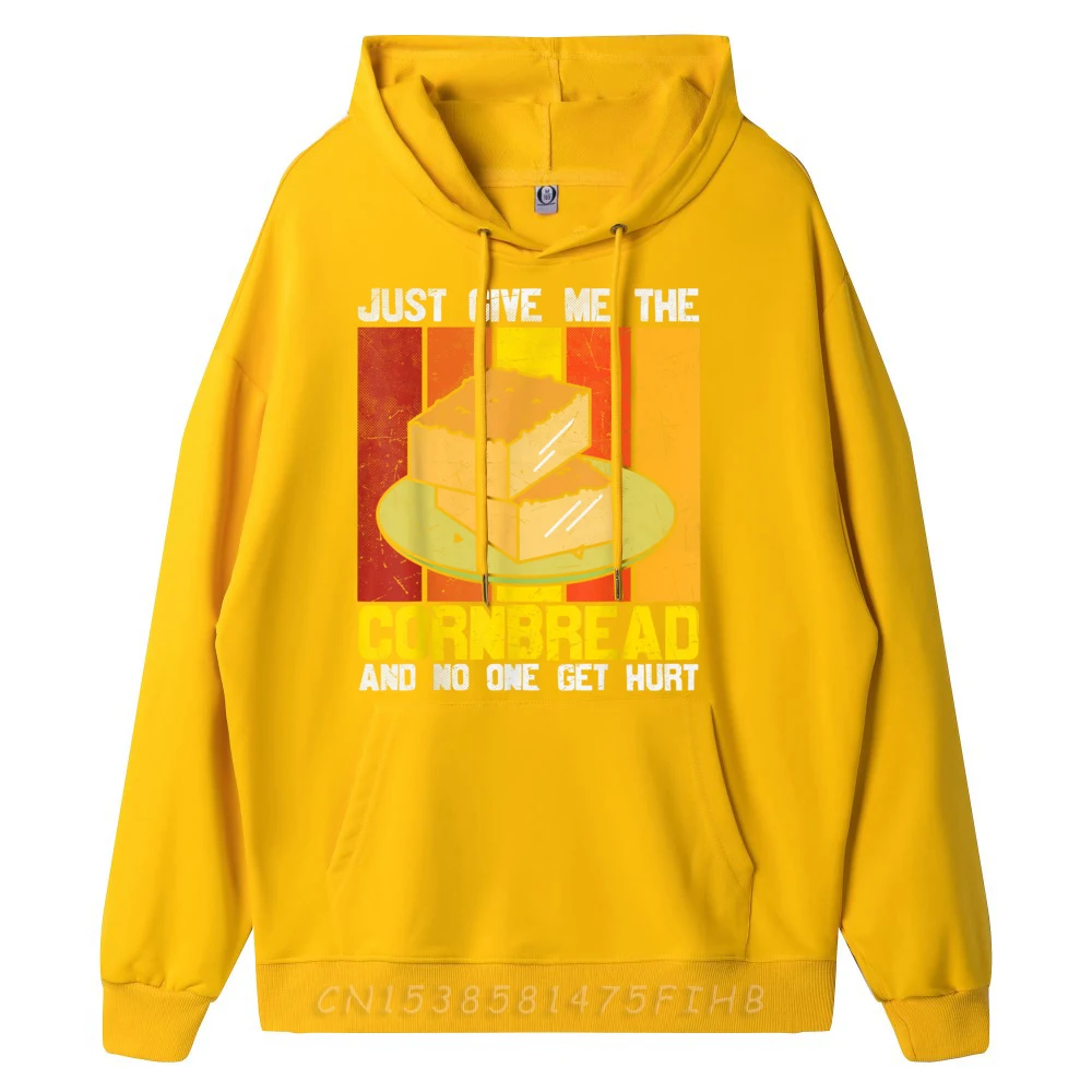 Casualcrazy Long Sleeve Hoodies Father Day Funny Round Neck Hoodies Adult Sweatshrt Just Give Me Cornbread Holiday