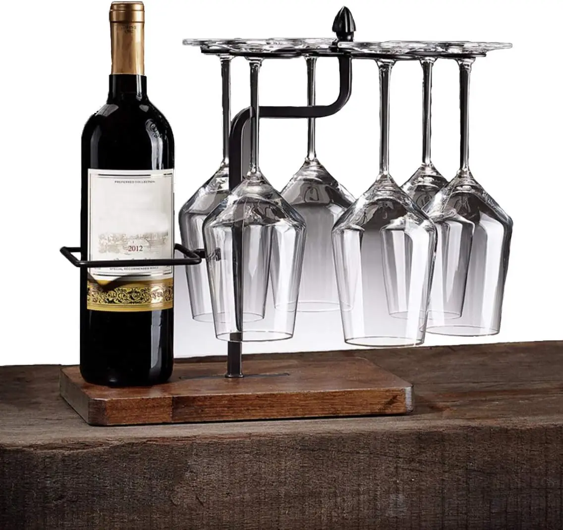 

Red Wine Stemware Racks Kitchen Bar Table Decoration Metal Drying Rack Wine Glass Holder Cutlery Storage Rack