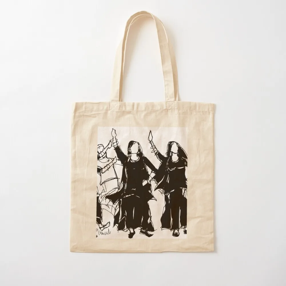 

Punjabi girls poster Tote Bag Canvas bag luxury women shopping bags foldable Shopper Canvas Tote Bag