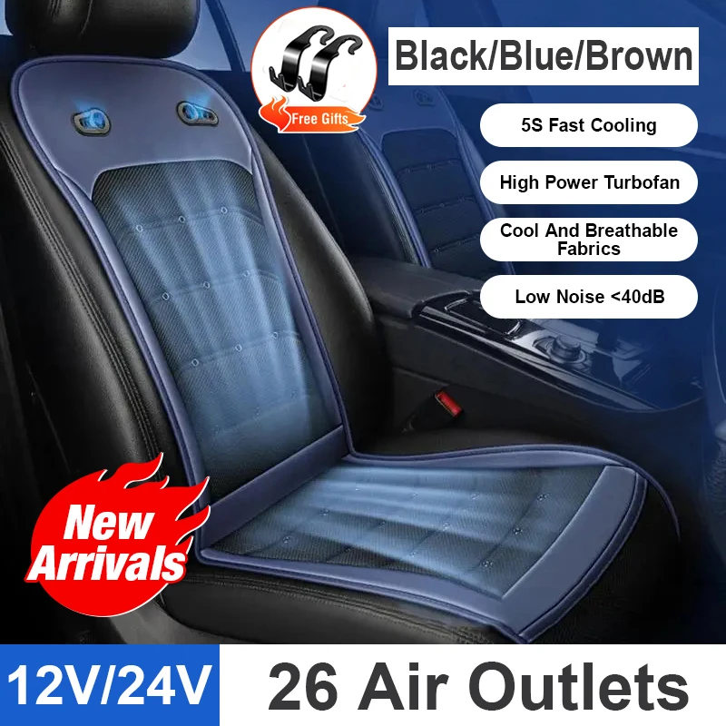 Car Vventilated Seat Cooling Pad 12/24V Summer Cool Breeze Cooling Vventilation Sheet For Car SUV Truck Universal Accessories