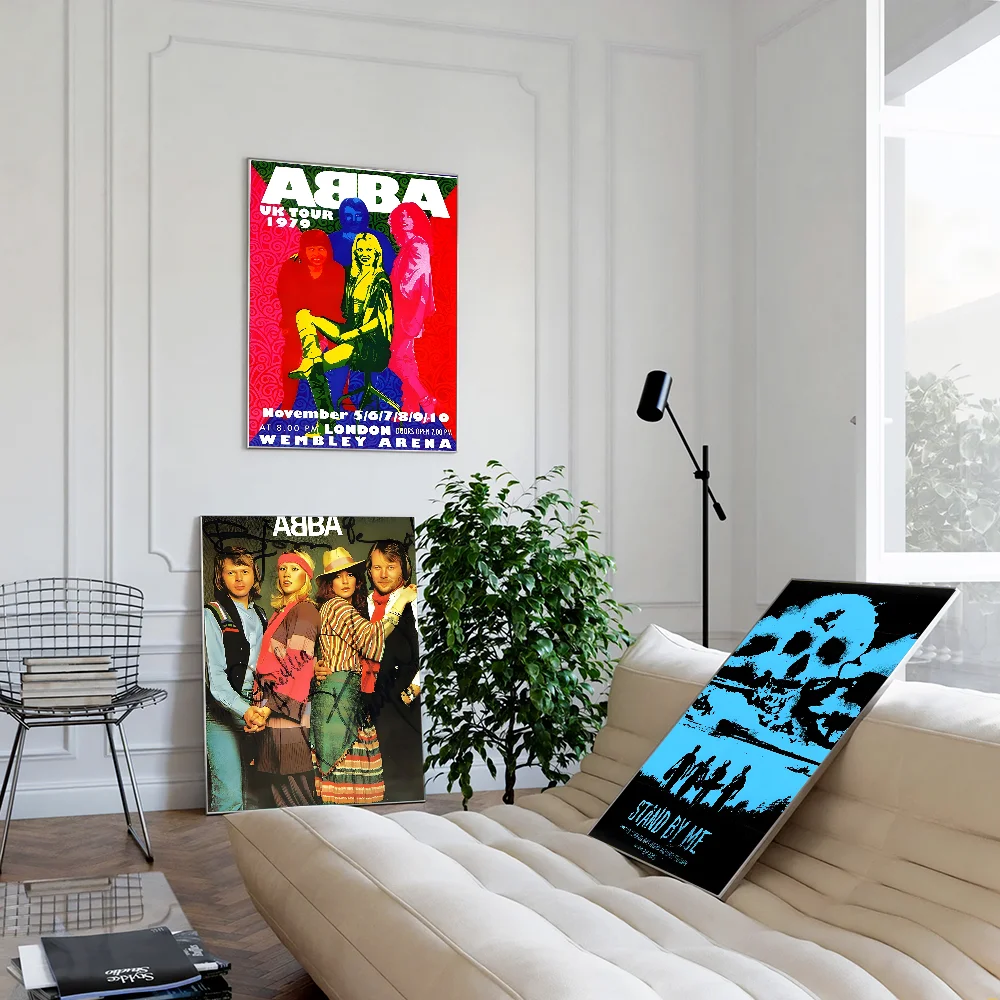 Swedish Pop Music Band Abba  Good Quality Prints and Posters Vintage Room Home Bar Cafe Decor Aesthetic Art Wall Painting