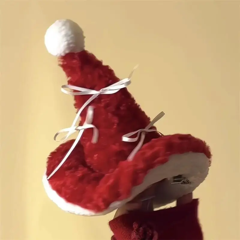 

Realistic Christmas Hair Clip Side Clip Santa Christmas Hat Hairpin Sweet Furry Bowknot Christmas Barrette Clip Sweet Photo Prop