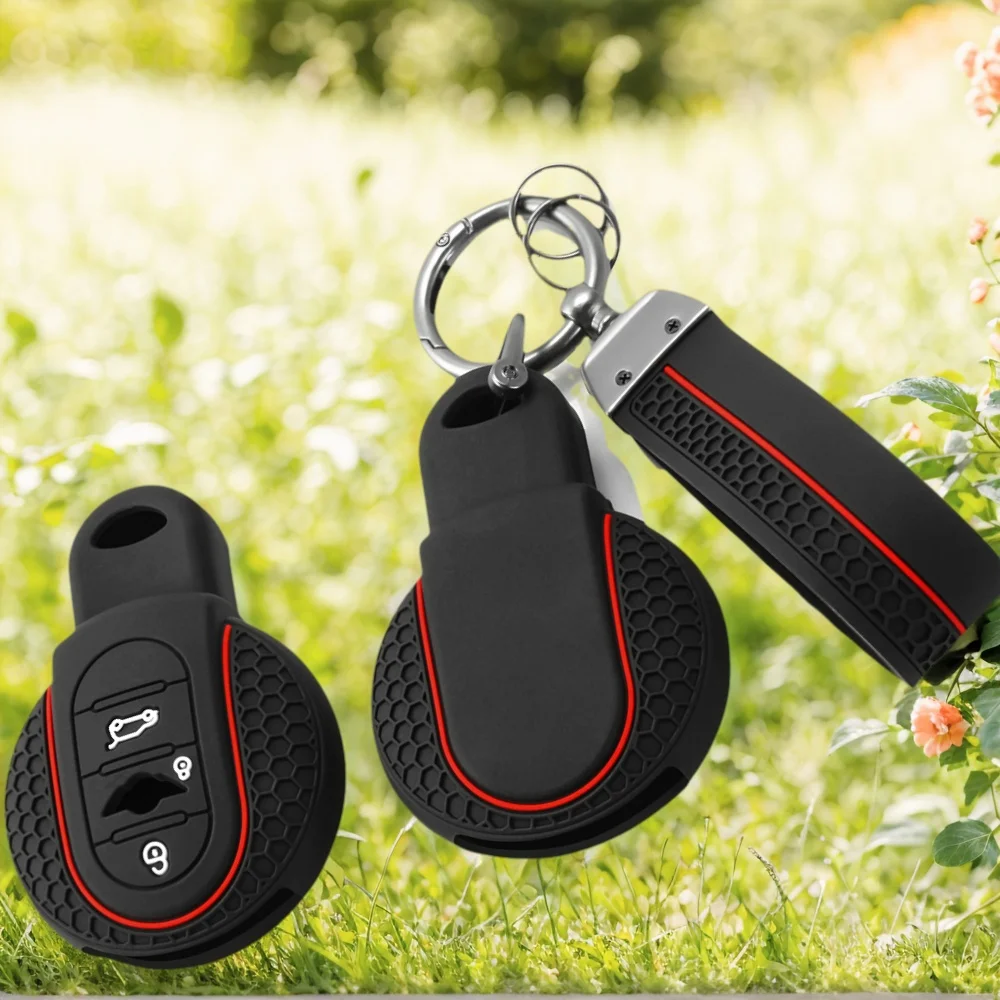 

Silicone Car Key Case Cover for BMW MINI COOPER S ONE JCW F54 F55 F56 F57 F60 CLUBMAN COUNTRYMAN Remote Fob Holder Keychain