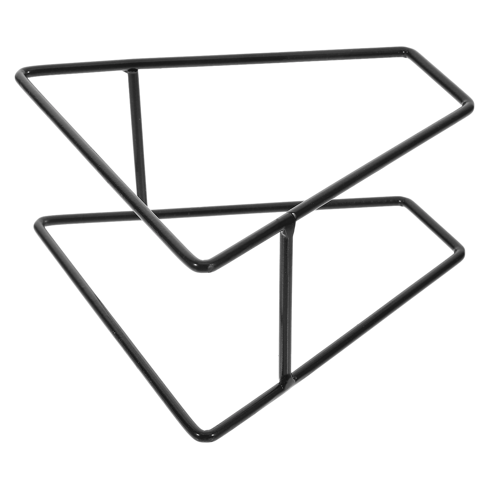 

Sturdy Iron Triangle Dish Space-Saving Water Draining Plate Storage Holder For Kitchen Cabinet Coaster Organizer Stand Drying