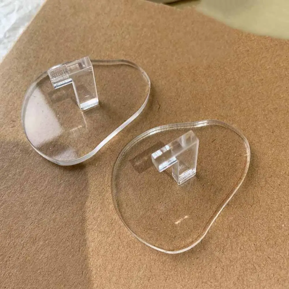 6Pcs Transparent Acryl Nagel Halter Blume Herz Form Nail art Display Rack Kaninchen Werkzeuge Nagel Spitze Praxis Stehen Ausbildung