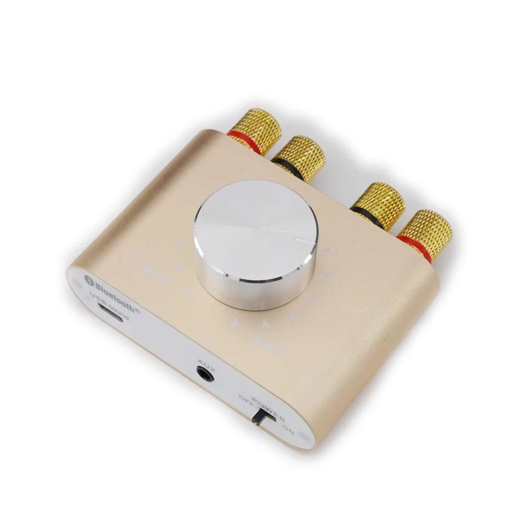 Dc 12V-24V Bluetooth Mini Power Amplifier Hifi Power Amplifier Home Desktop Mini Audiophile Player