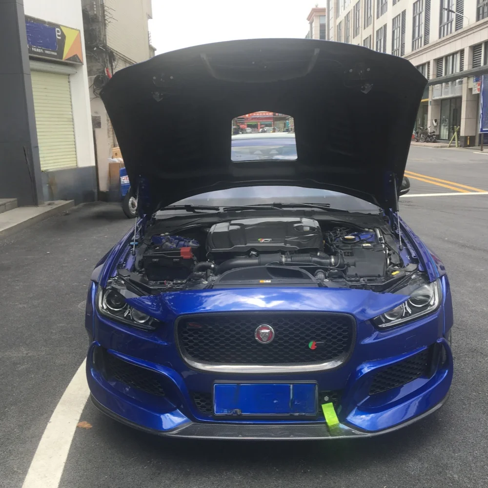 

Капот двигателя из углеродного волокна 2,0 л, двигатель для Jaguar XE XF XJ, модификация, комплект аксессуаров для кузова