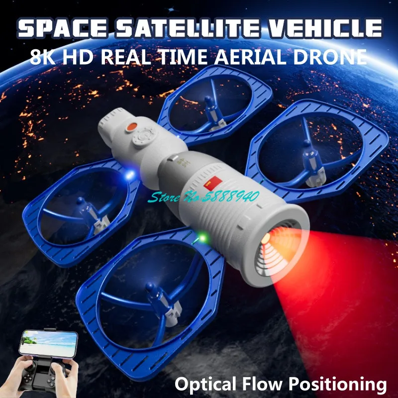 8K Dual Camera 3D Stunt Tumbling Gravity Sensor Remote Control Quadcopter 4CH Optical Flow Hover Headless Model RC Drone Boy Toy