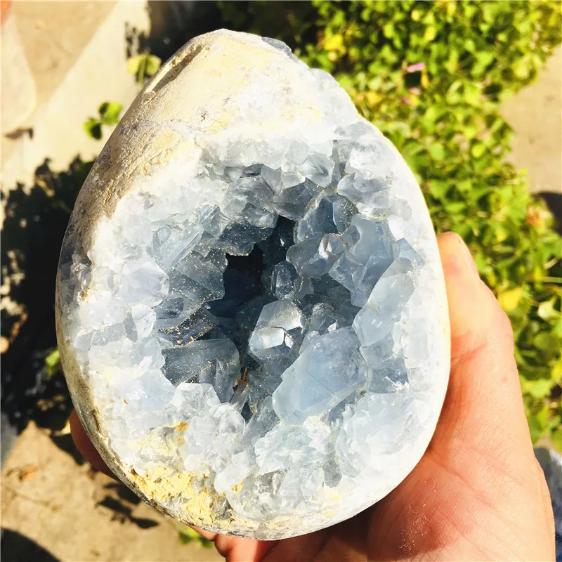 

1.6kg Madagascar Natural Celestite Crystal Druzy Cluster Sky Blue Geode Mineral Specimen Home Decor