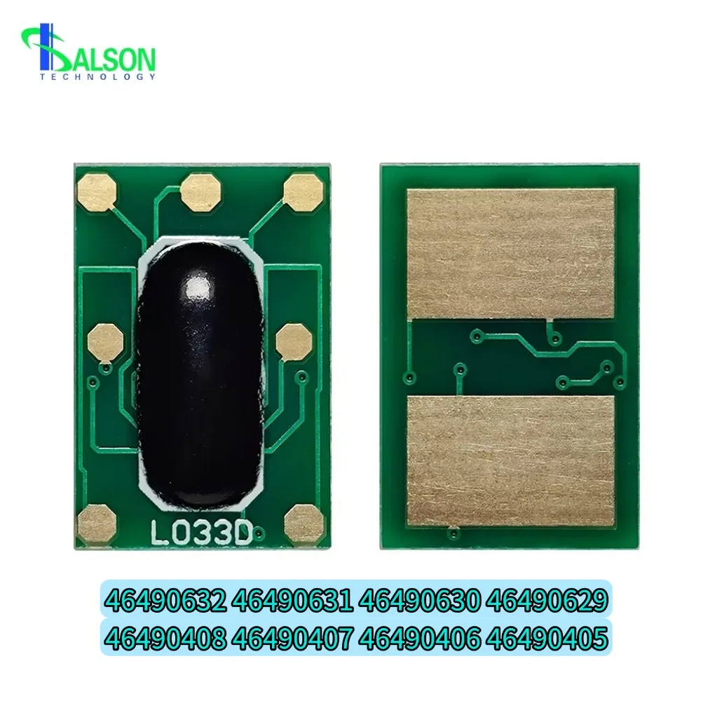 MEA Toner Chip 46490632 46490631 46490630 46490629 Cartridge Chip  46490408 46490407 for Okidata C532dn C542dn MC573dn MC563dn