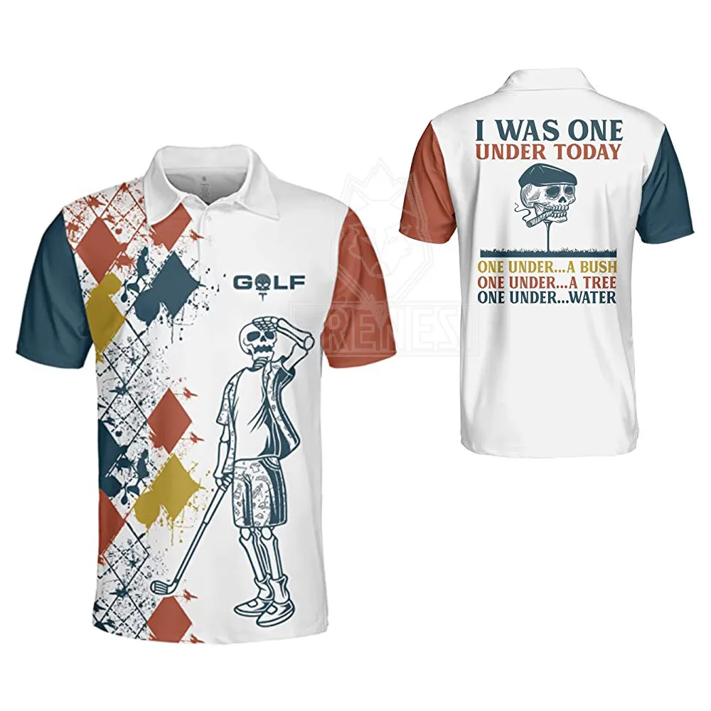 Summer Men Golf Shirts Skull Fashion Polo Shirt Lapel Short Sleeves Sports Shirts Casual T-Shirt Quick Dry Breathable Clothes