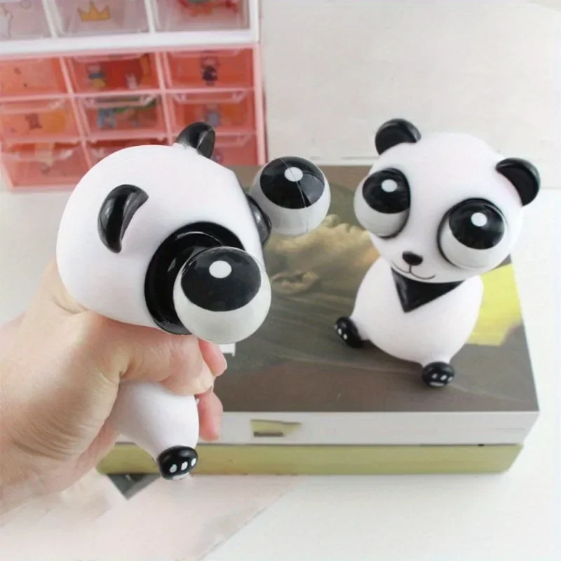 Panda Squeeze ของเล่นตลกความเครียดบรรเทา Squishy ของเล่น Pop Out Eyes Sensory Therapy Fidget ของเล่นสําหรับเด็กผู้ใหญ่ออทิสติก