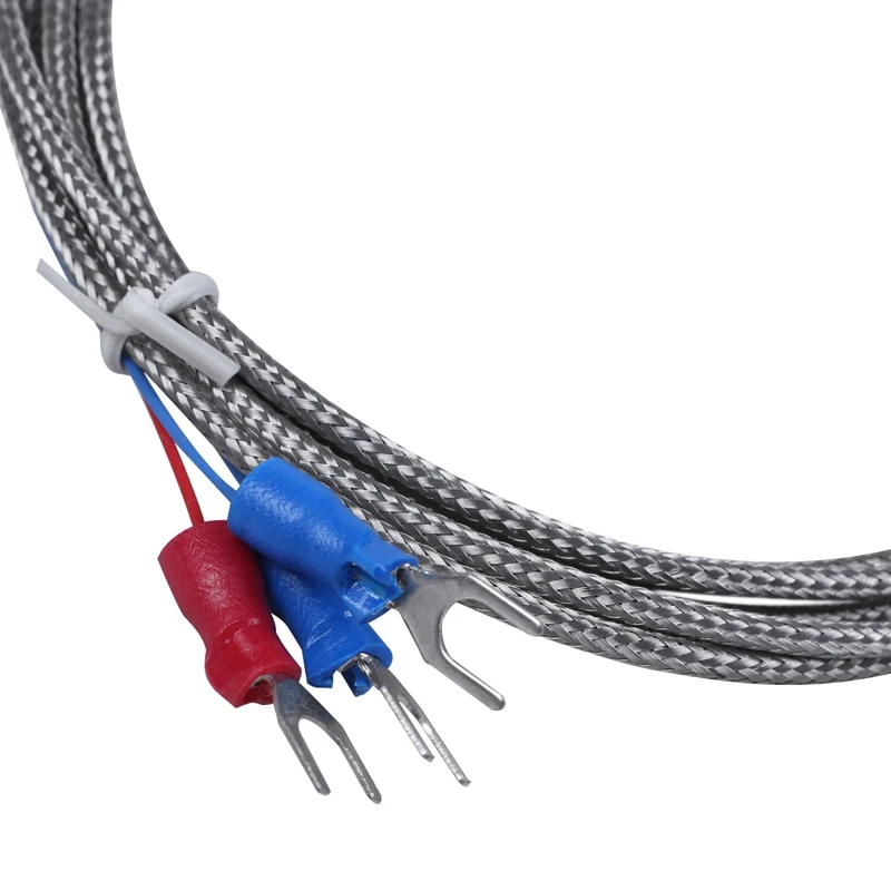 Imagem -04 - Cabo de Aço 2m 98 mm Fios do Sensor da Rtd da Ponta de Prova Pt100 da Temperatura de Rise2x50400 Celsius