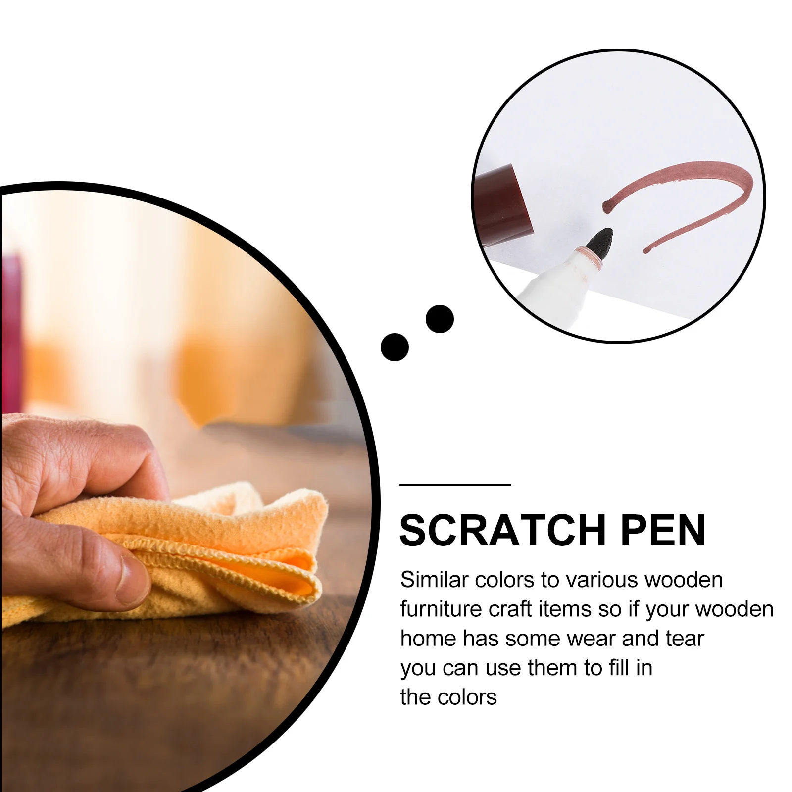 

10Pcs Furniture Repair Pen Portable Painting Pen for Wood Scratch Restoration Waterproof Fade-Resistant Marker for Home