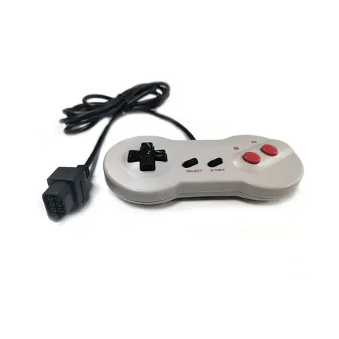 NES 7pin 클래식 Dogbone 게임 컨트롤러 게임 액세서리 그레이 컬러 용 고품질 유선 게임 패드