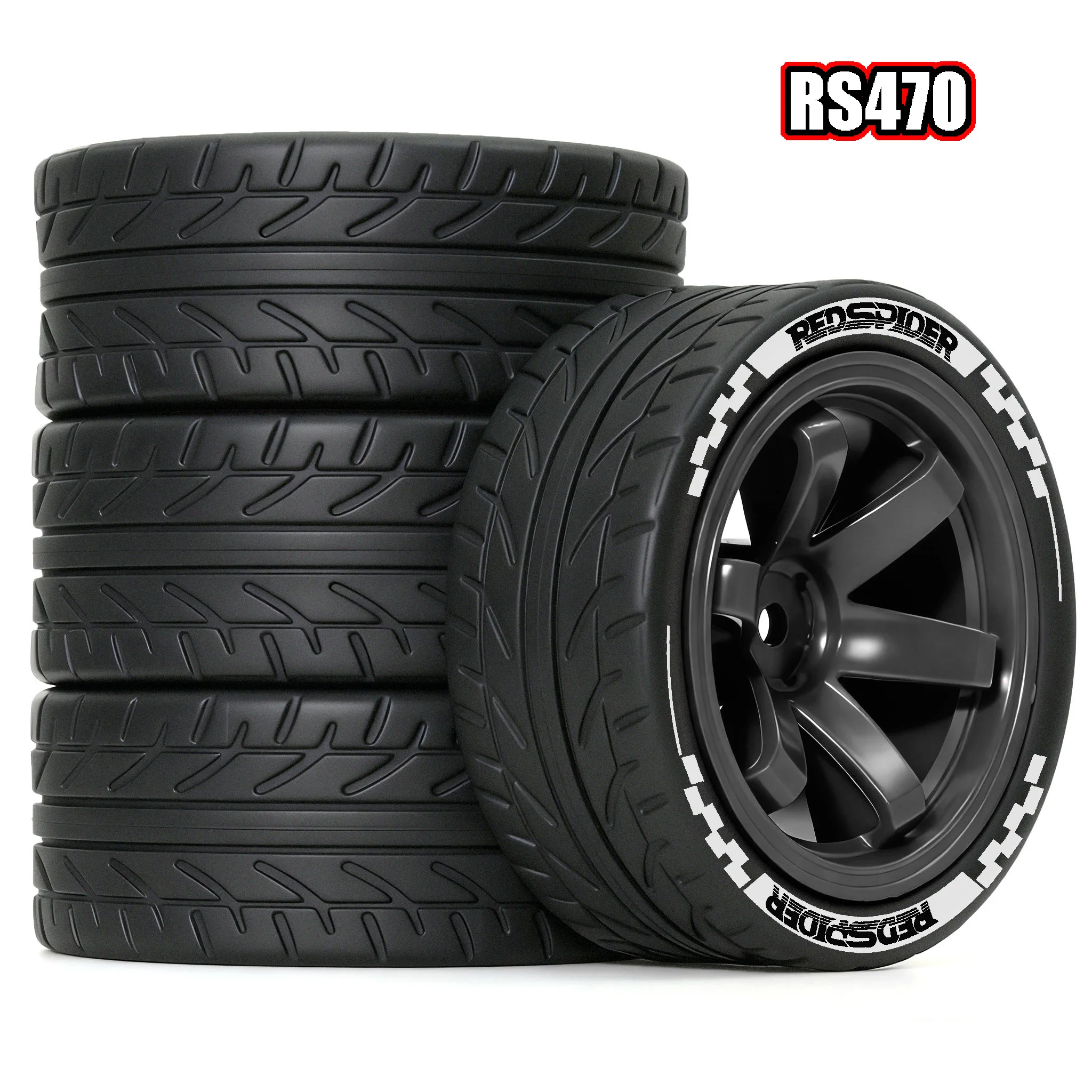 4 SZT. Opony do samochodów RC Drift 1/10 z twardego plastiku z piastą koła do modeli 1:10 HSP Redcat Wltoys WPL Tamiya Traxxas, akcesoria do samochodów RC Drift, zabawka