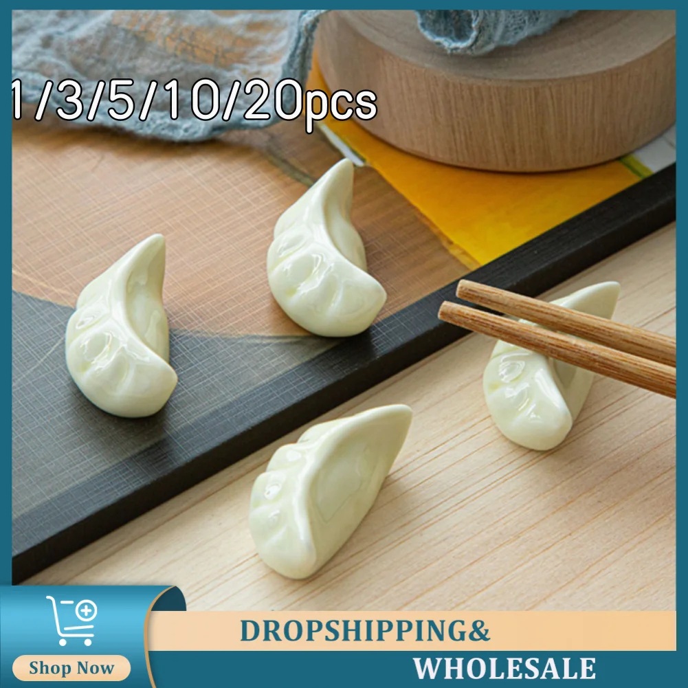 1/3/5/10/20pcs Spoon Rack Household Lovely Table Ornaments Ceramic Japanese Style Ware Rest Rack Kitchen Tableware Accessories