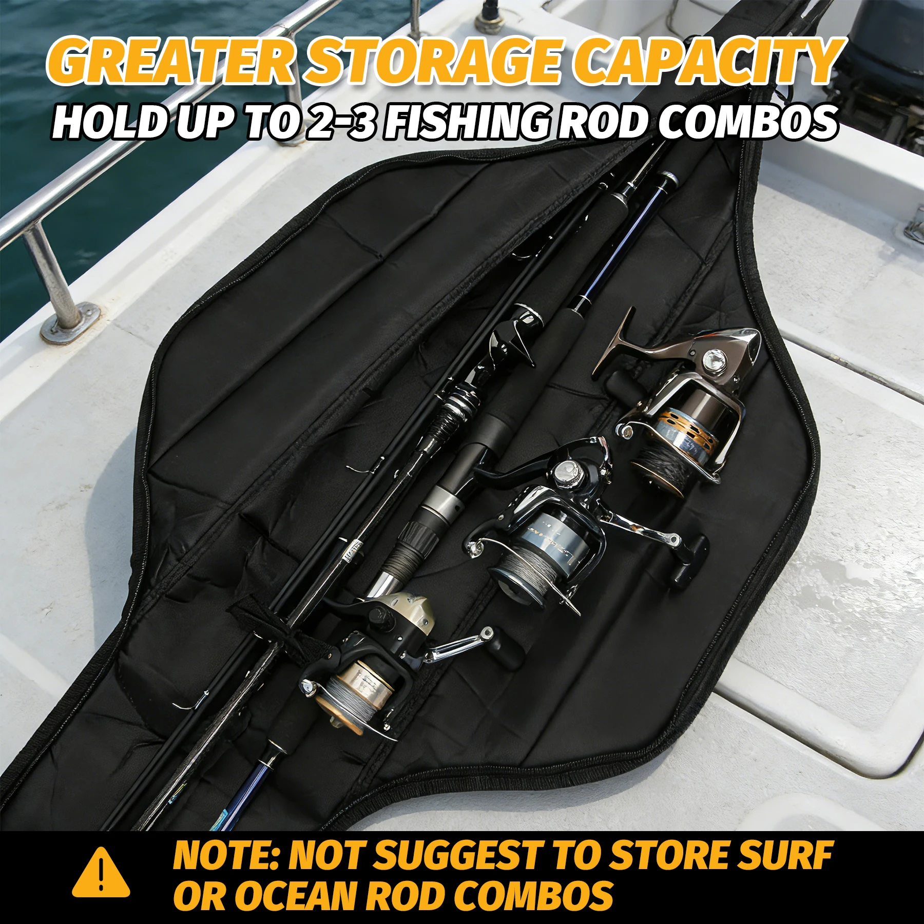 Booms Fishing Estuche para Caña 195 cm – Bolsa Plegable Portátil - imagen 2
