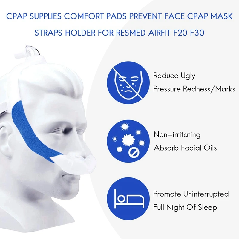 CPAP bantalan nyaman kain CPAP bantalan nyaman untuk ressed Airfit F20 F30 mencegah wajah CPAP masker tali pemegang