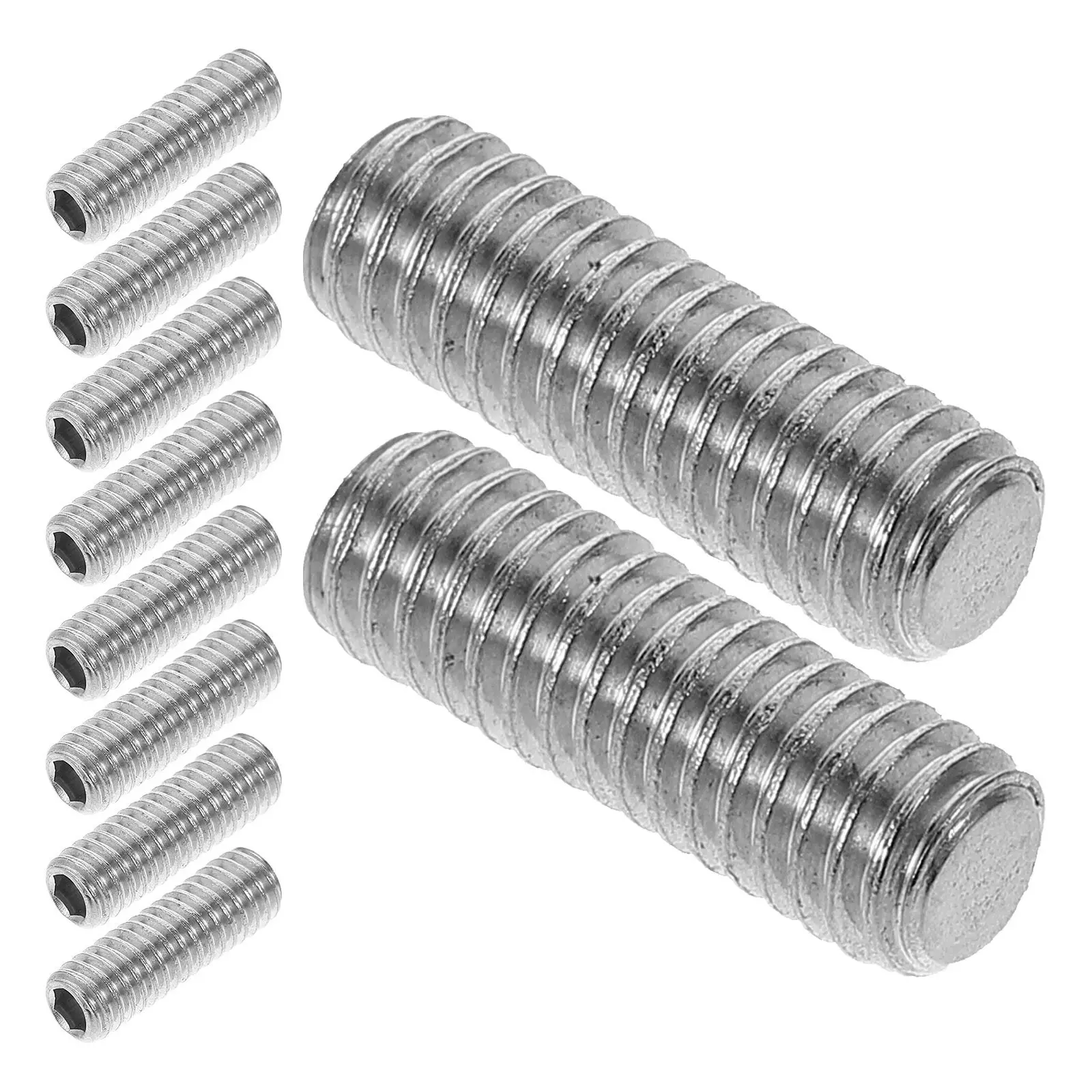 10Pcs Yoyo Screw Set Stainless Steel Hex Socket Set Screws Heavy Duty Metal Full Thread Cup Point Grub Screws for Yoyo Balls