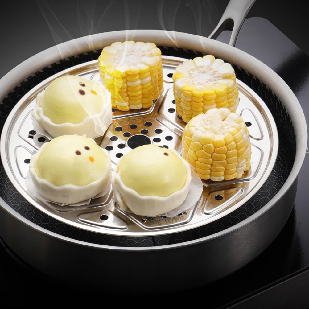 

1 pc Stainless Steel Steaming Rack Food Grade Multi Function Kitchen Accessory Steamed Fish Vegetables Buns Eggs