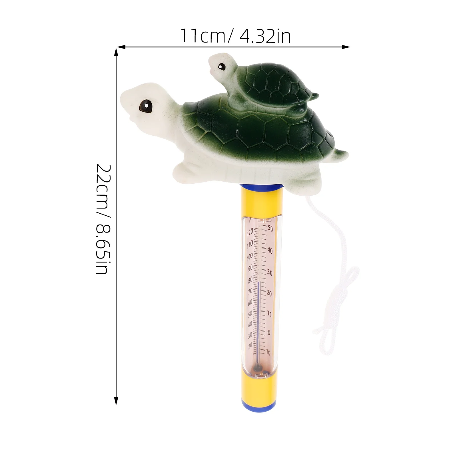 مقياس حرارة الماء على شكل سلحفاة، ميزان حرارة لدرجة حرارة حمام السباحة، أداة قياس درجة حرارة خزان الأسماك، سهلة القراءة