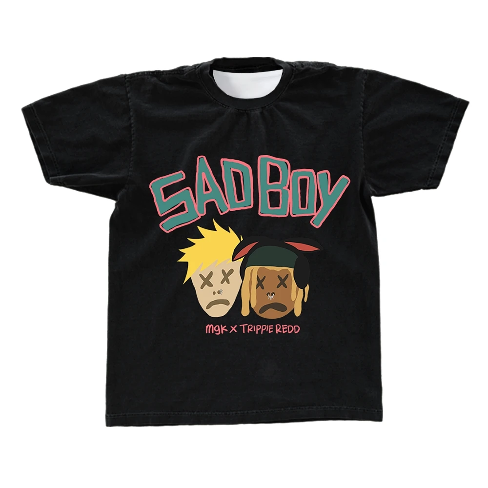 

Футболка MGK&Trippie Redd Album Sad Boy Футболка в стиле панк в стиле хип-хоп, уличная одежда Футболка с 3D принтом для пары Рапперс Must Have