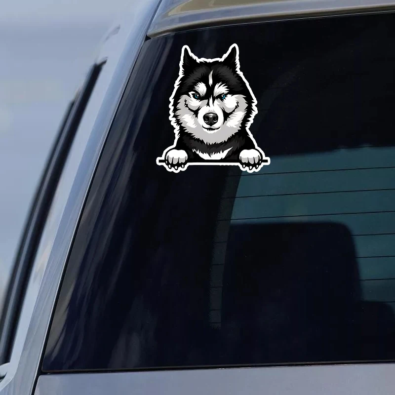 DK27#Cute Husky Car Stickers Waterproof Vinyl Decal For Truck Motorcycle Scooter  Auto Accessories