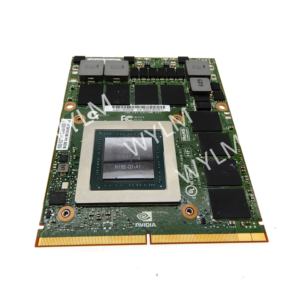 Imagem -02 - Placa Gráfica de Vídeo para hp Zbook 17 g3 Dell Precision 7710 7720 Nvidia Quadro M3000m 4gb Gddr5 N16e-q1-a1