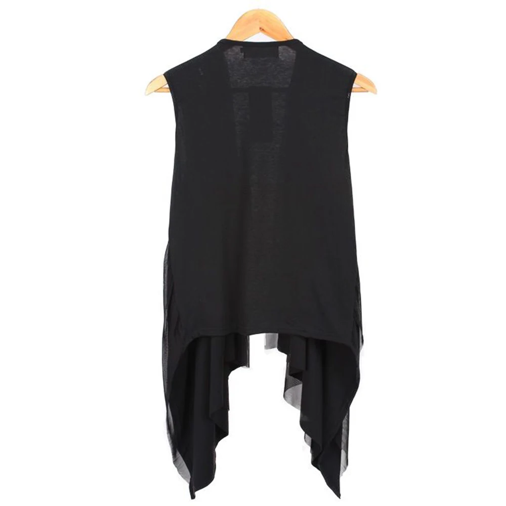 Mens Dark Soft Lightweight Sleeveless Cardigan Vest Summer Streetwear Fashion Breathable Nightclub City Boy Tank Top Cape 2026