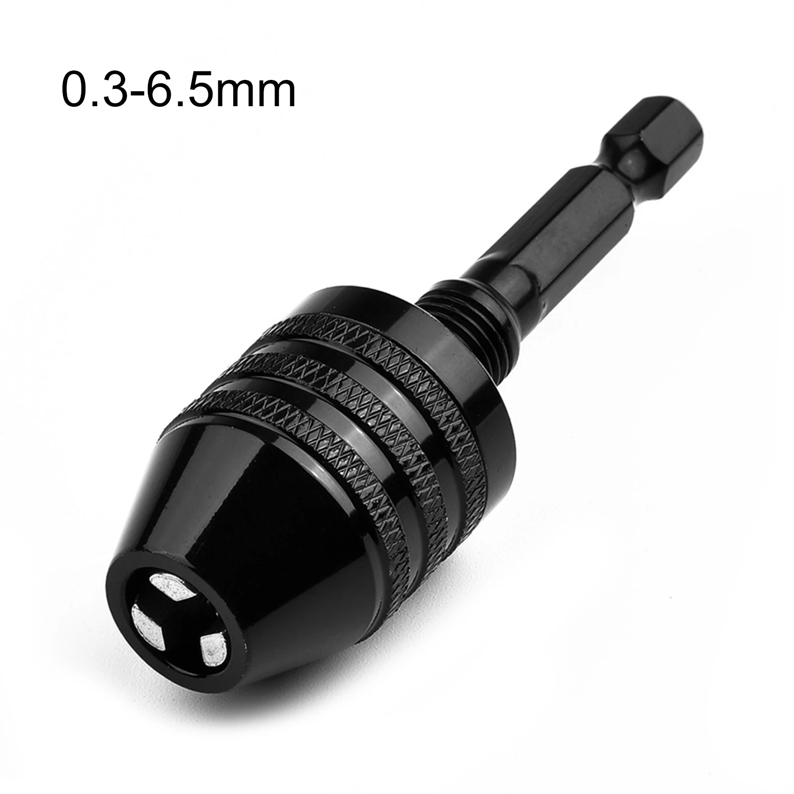 1pc 1/4inch Keyless Chuck Conversion Hex Shank Adapter Drill Bit Quick Change Driver 3-Jaw Keyless Drill Chuck Converter