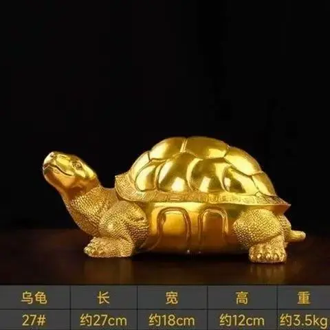 The Copper Tortoise Turtle Longevity Home Furnishing Figurine Rich Crafts Decoration Symbolize Wealth Animal Figurine Statue