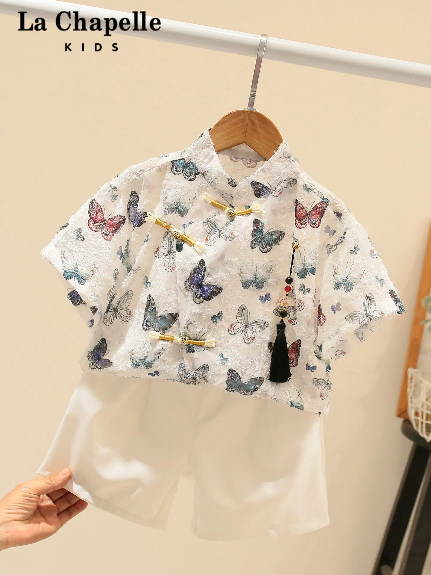 la-chapelle-boys-summer-outfit-2026-children's-traditional-print-casual-baby-two-piece-set-comfortable-breathable-cool-feeling