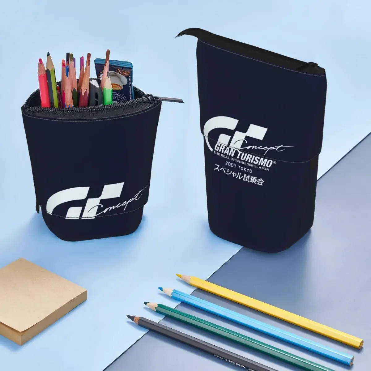 Gran Turismo P R E M I U M Reversible Pencil Case for Boy Girl School Pen Box Pencil Bag Stationery Supplies Pen Holder Bag