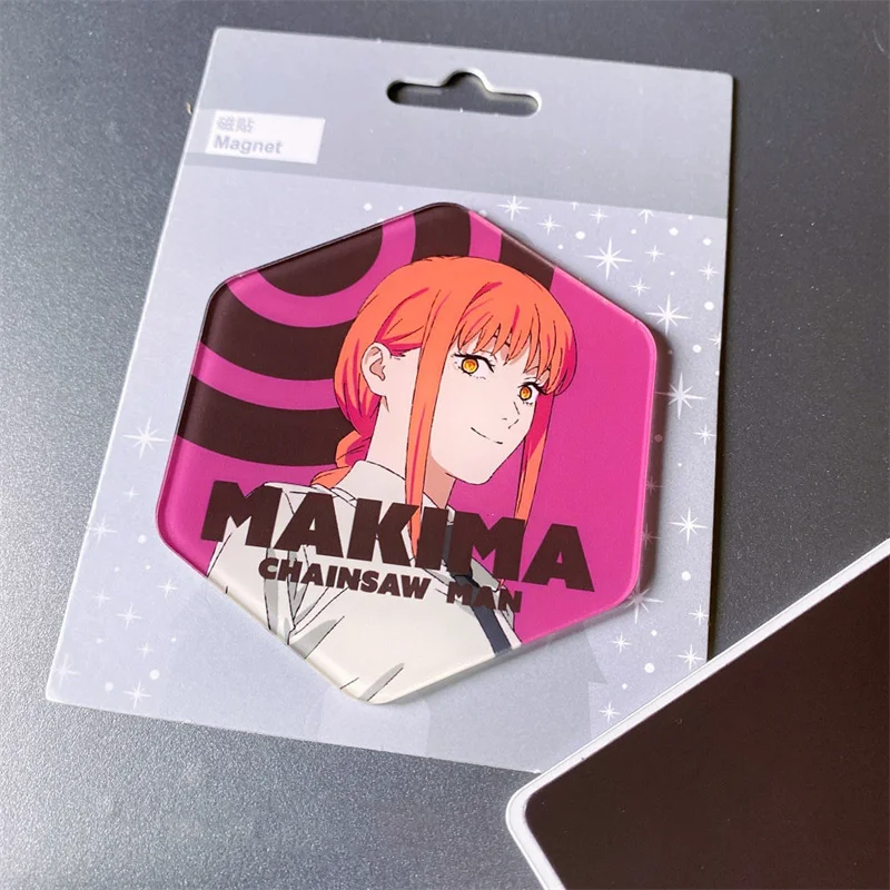 Anime Kettensäge Mann Denji Makima Power Hayakawa Aki Cosplay Prop Acryl Figur Modell Ornament Kühlschrank Magnet Zubehör