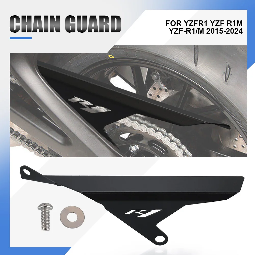 

For Yamaha YZFR1 YZF R1M YZF-R1/M 2015-2023 2024 Motorcycle Rear Chain Guard Protection Chain Cover Guard Chain Belt Guard Cover