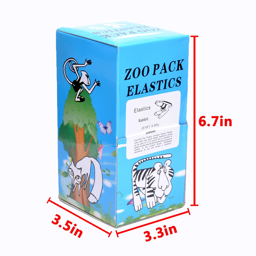 AZDENT 5000 Pcs/Box Dental Orthodontic Zoo Pack Elastics Rubber Bands High-quality Latex Braces Force 3.5 / 5.0 / 6.5 OZ