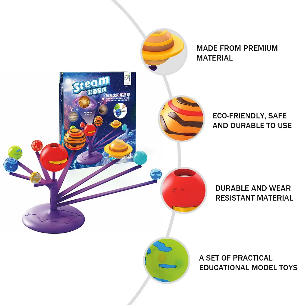 

1Set Solar System Planet Models with Lighting Effect Realistic Cosmic Display for Children Astronomy Study