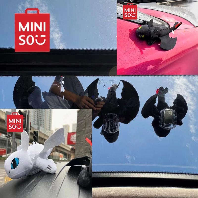 

Dragon Tamer Kawaii Anime Toothless Baby Wings Moving Roof Doll Cute Cartoon Car Exterior Sunroof Pendant Doll Toys for Kids