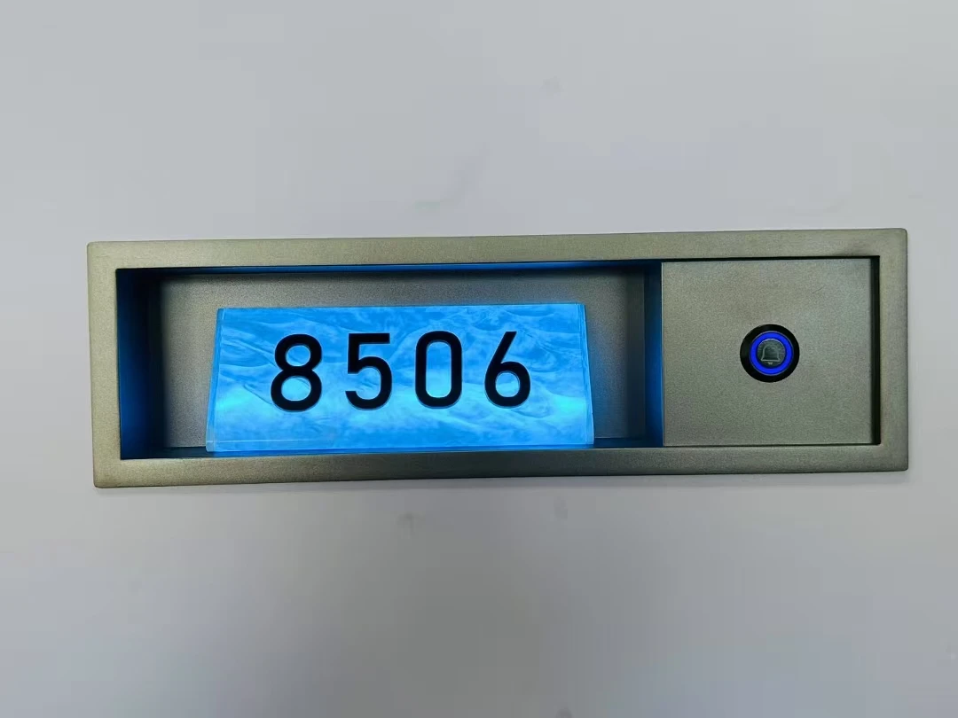 APCITL Verified Smart Durable Modern Electronic Wooden Hotel Exterior School Room Door LED Number Plates DND MUR Guest Service