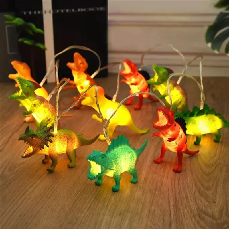 ABNG LED Cadena de luces de animales Luz de hadas Niños Dinosaurio de la selva Guirnalda de cumpleaños Regalo de Año Nuevo A