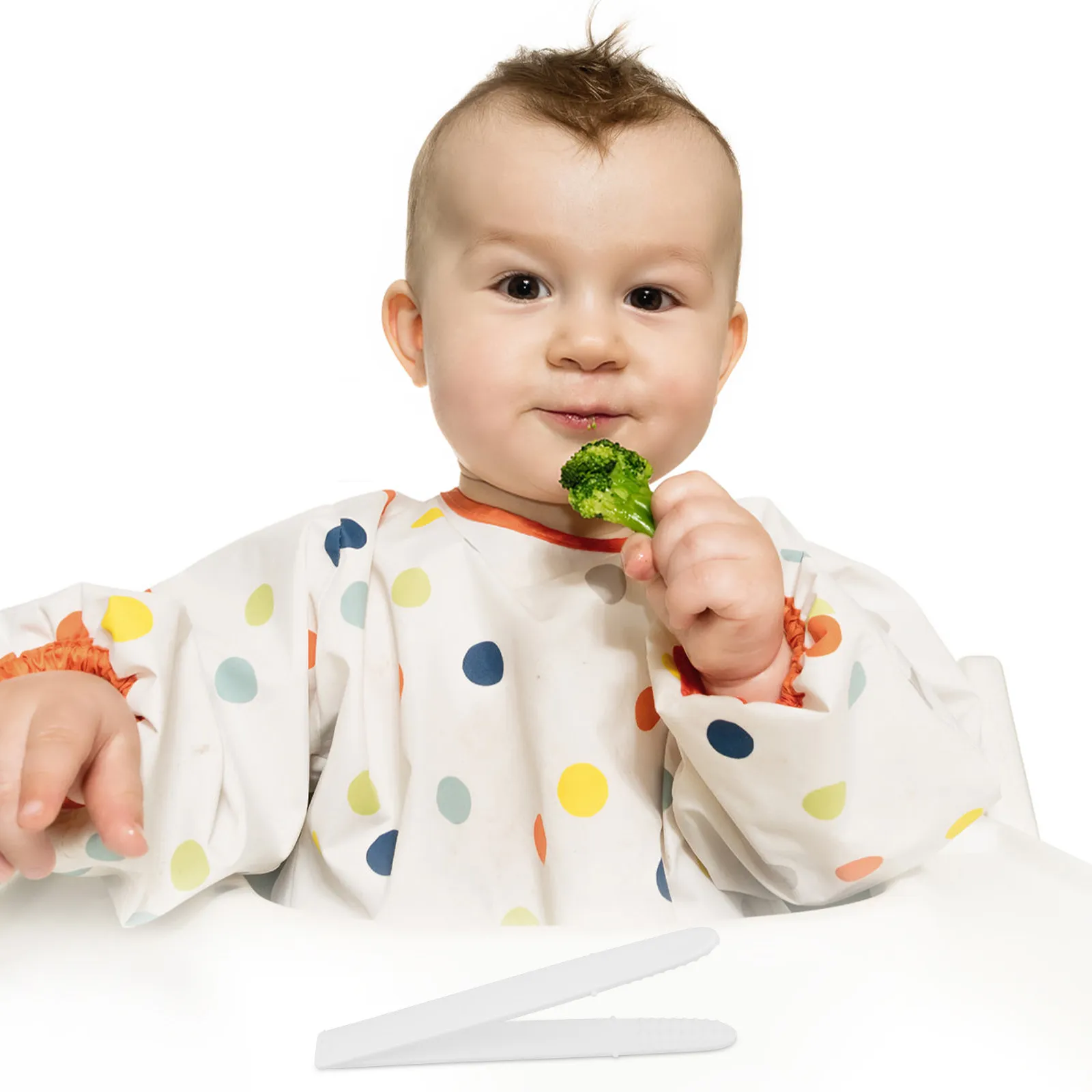 2Pcs Detachable Food Tongs Safe Lightweight Compact Feeding Clamps for Infants Puree Solid Food Handling
