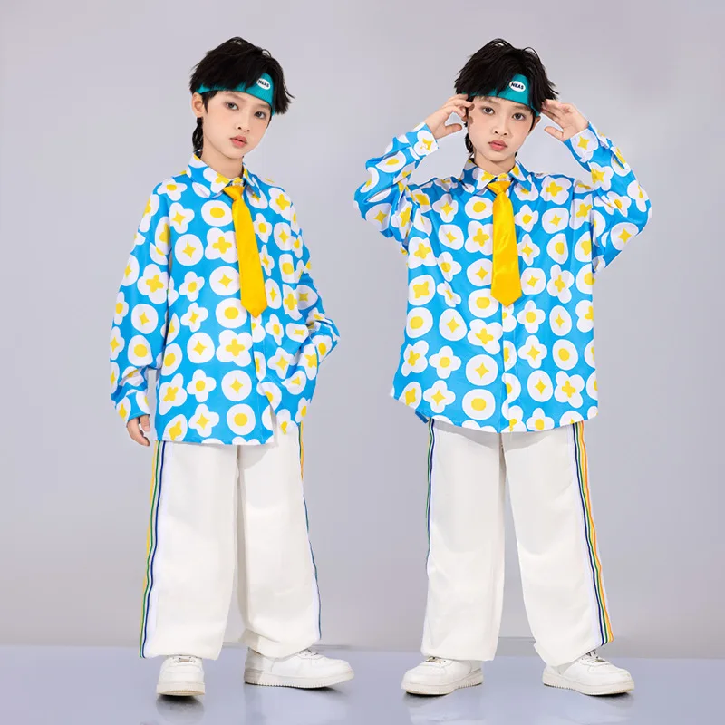 Hip Hop Mädchen Mode K-pop print Top Buchstaben Cargo Hosen Kind Street Dance Strickjacke Kinder Streetwear Mädchen Gruppe Jazz kleidung Se