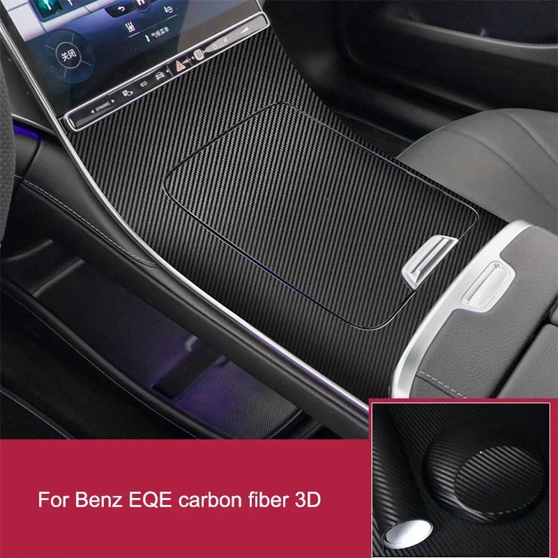 

3D Carbon Fiber for Mercedes Benz EQE Car Interior Sticker Moulding Trim Strips Center Console Gear Shift Panel Car Accessories