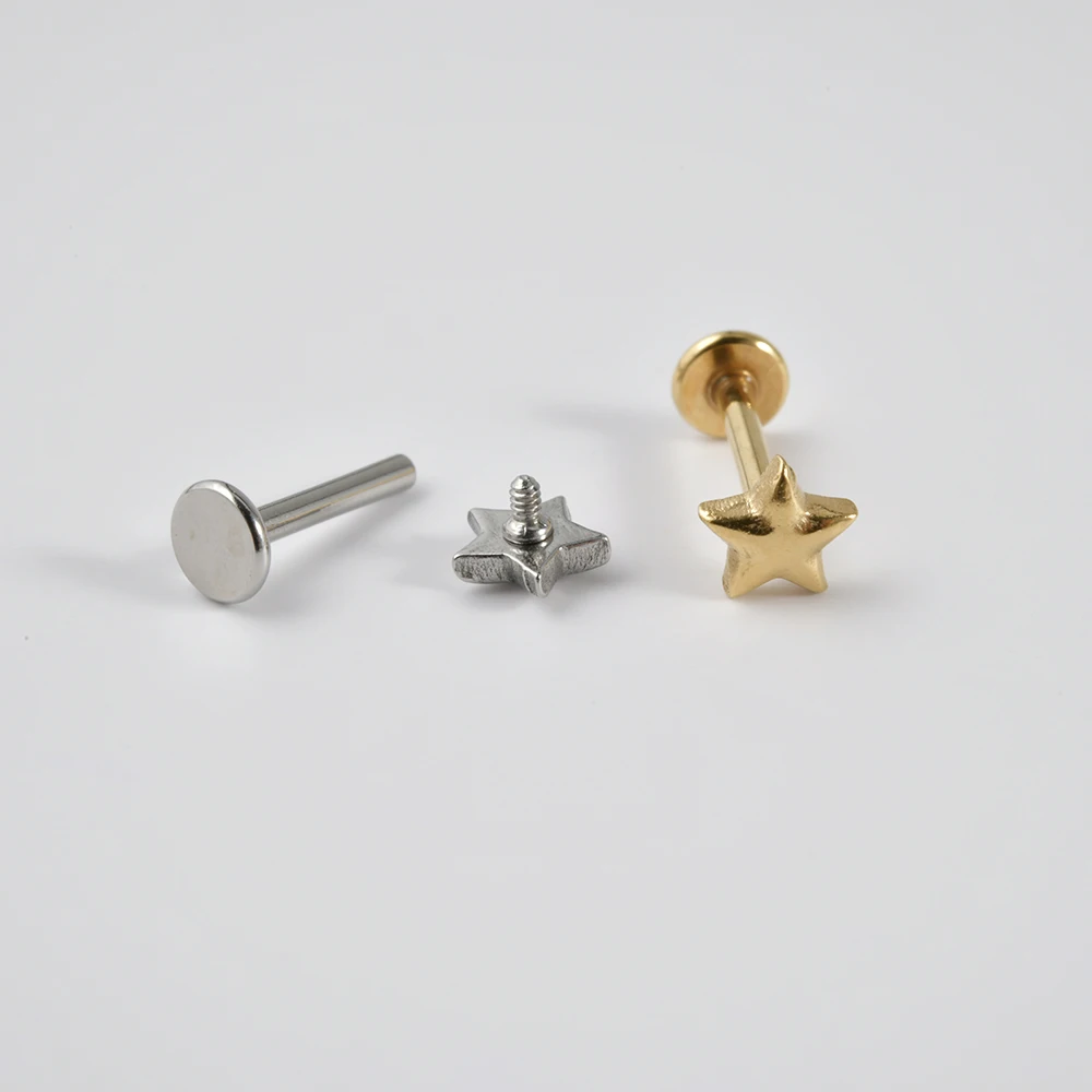 1Pc Drop Ear Cartilage Stud Chain Dangling Surgical Steel Labret Tragus Helix Earring Daith Lobe Ring Piercing Body Jewelry
