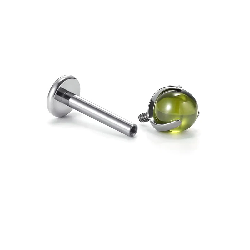 ASTM F136 G23 Titan Labret Piercing Seestern Biene Blatt CZ Push Pin Gewinde 16G Knorpel Körperschmuck – Detail 11