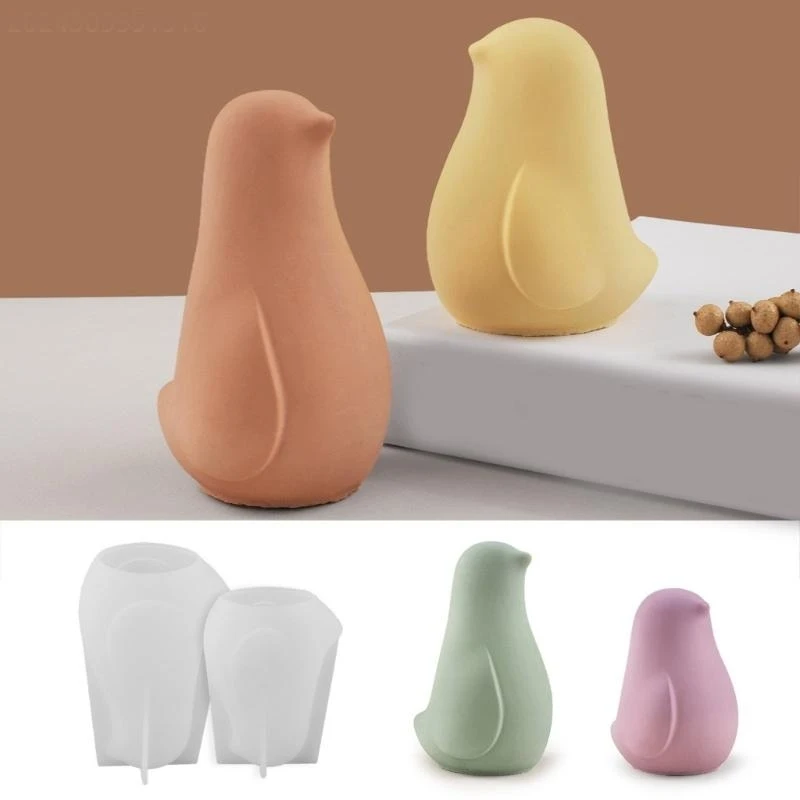 الإبداعية الطيور تمثال قالب من السيليكون الراتنج الاسمنت الجص شمعة صنع القالب #3