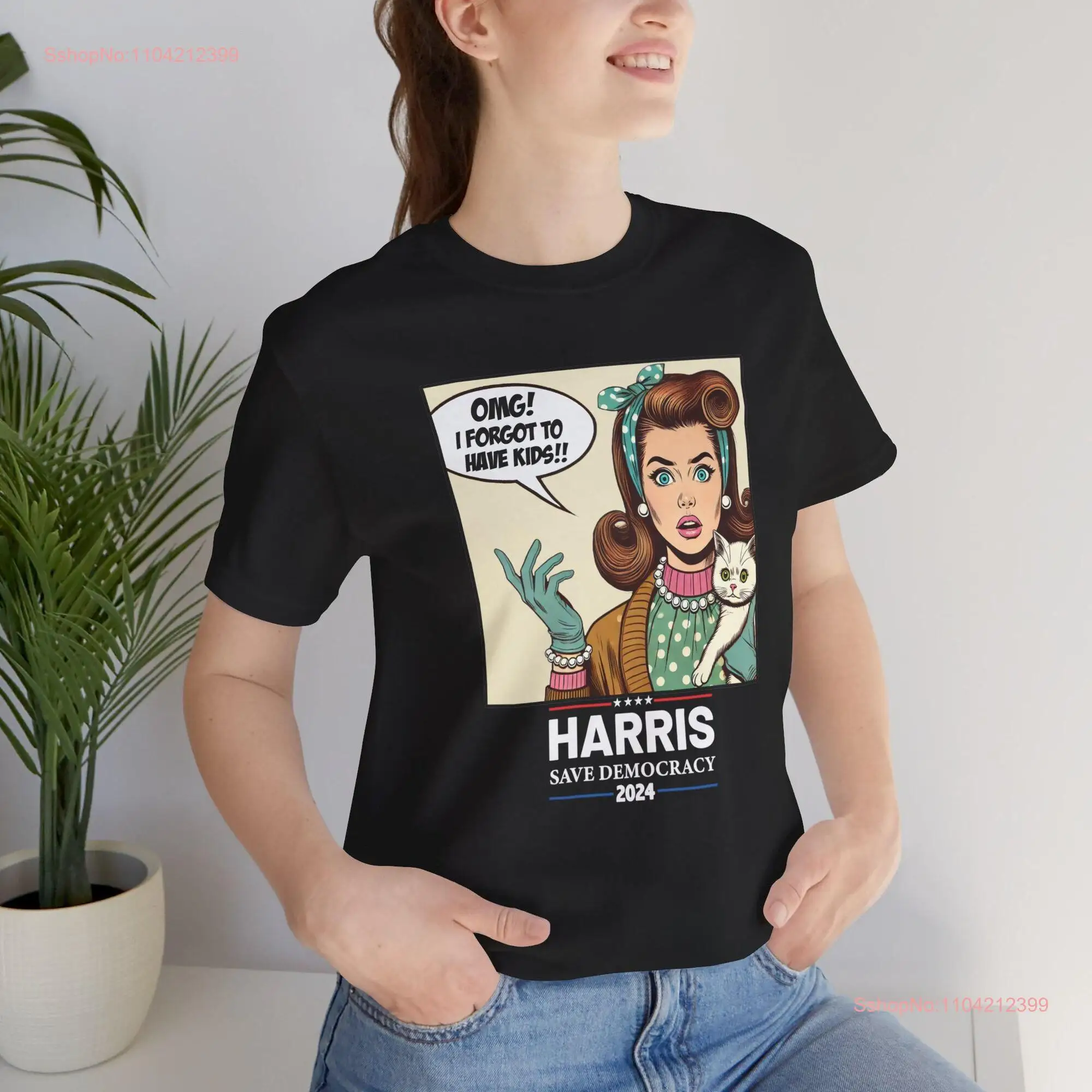 Women's T Shirt Kamala Harris 2024 for Fertility Freedom Not JD Vance's Agenda long or short sleeves