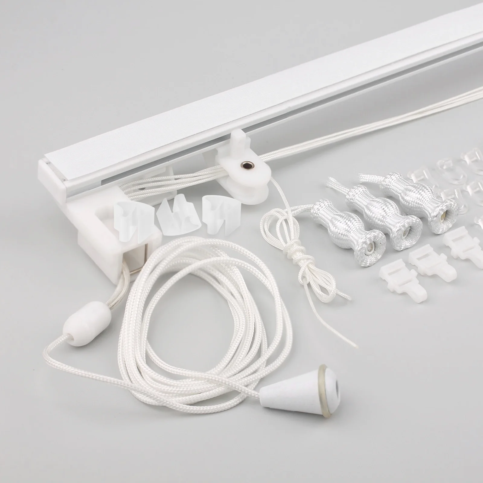 10 قطعة السنانير قضيب الستارة قابل للتعديل البلاستيك المعدني لستائر مطوي الستائر العمودية نافذة الأجهزة عوائق المسار الشماعات #1